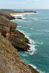Panoramic view of a coast of Mexico beach