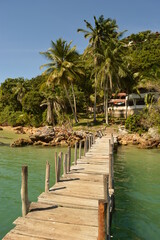 The perfect beaches on the paradise island of Morro do Sao Paolo in Brazil
