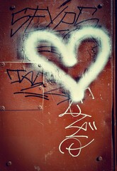 Heart drawn on the electrical panel.