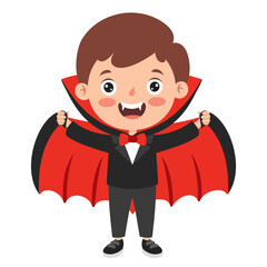 Happy Funny Child Celebrating Halloween