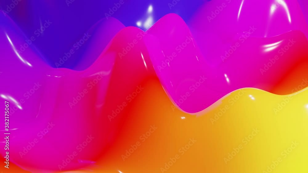 Poster stylish abstract looped background, changing surface of soft translucent material like jelly. creati