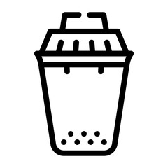 filter tool line icon vector black illustration