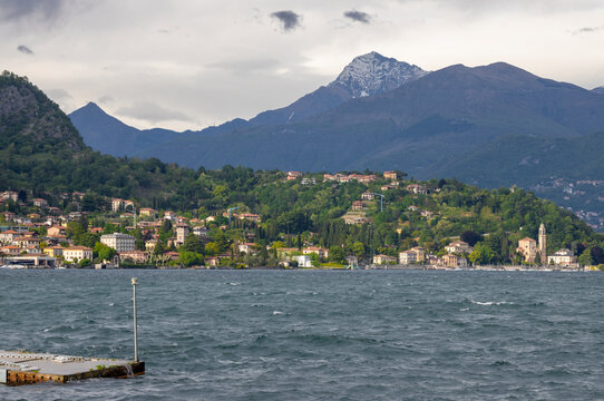 The alps landscape over Lago di Como lake near Azzano.