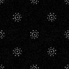 Hand Drawn white Snowflakes Christmas Seamless Pat