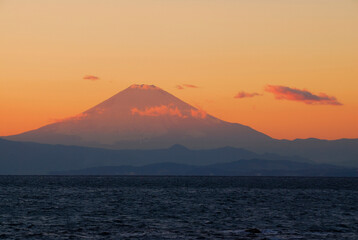 黄昏の富士