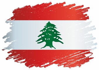 Flag of Lebanon, Lebanese Republic, Bright, colorful vector illustration.