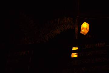 halloween lantern in the night