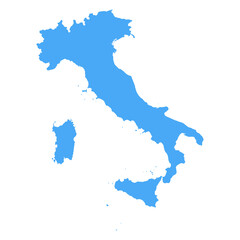 Italy Map - Vector Solid Contour