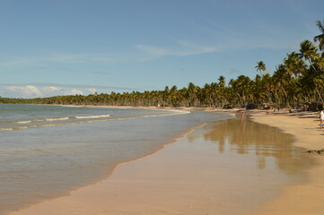 The perfect paradise beaches on island Ilha Boipeba in Brazil