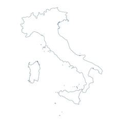Fototapeta na wymiar Italy Map - Vector Contour illustration