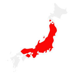 Japan Map Flag Fill Background - Vector illustation