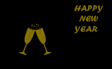 Celebratory illustration for the new year