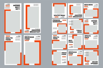 food and drink social media post and story