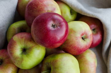 Apples in a fruit bag