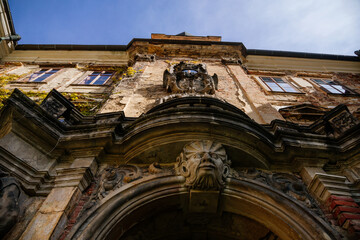 Old baroque castle Jezeri and its slow reconstruction, Northern Bohemia, Czech Republic