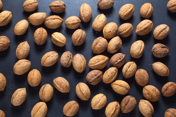 Walnuts on the table. Healthy food