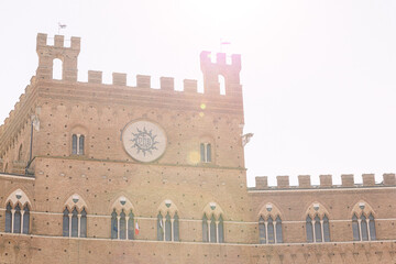 Fototapeta na wymiar Siena, Palazzo Pubblico, Piazza del Campo