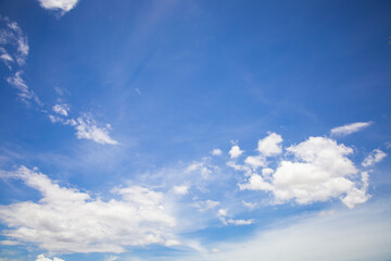 Blue background Clear clouds that look beautiful.