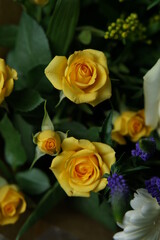 Flower bouquet, gerbera flower, roses