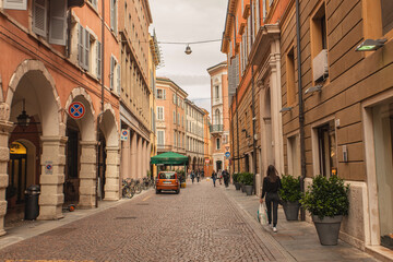Modena's alley with historic buildings 4