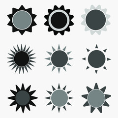 Sun icon set