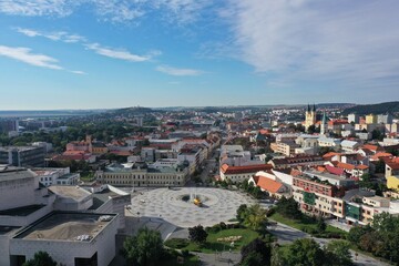 Fototapeta na wymiar Aerial view of the center of Nitra in Slovakia