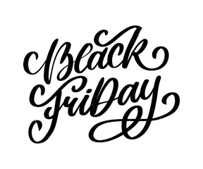 Naklejka premium Black Friday Calligraphic Designs Retro Style Elements Vintage Ornaments Sale, Clearance Vector lettering