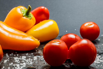 Peppers and tomatos