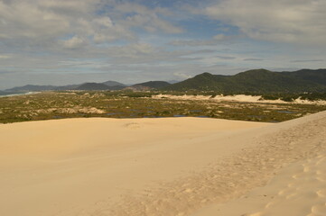 The sand dunes and beaches on Santa Catarina Island (Florianopolis) in Brazil