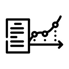report analysis line icon vector black illustration