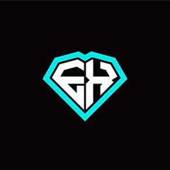 E X initial letter with unique diamond style logo template vector