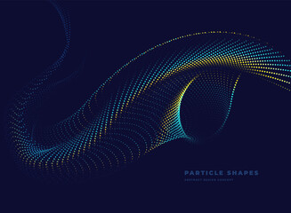 Particle turbine wave background. Abstract dynamic turbine wave. Vector illustration