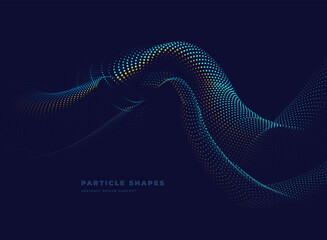 Abstract particle dynamic wave hill background