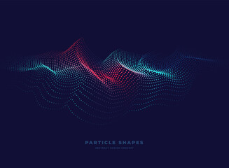 Abstract particle topographic wave