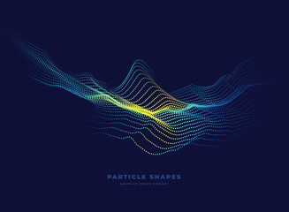 Abstract particle topographic mountain wave background