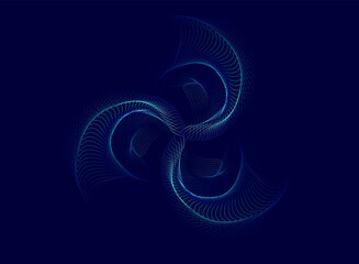 Vector abstract background with dynamic waves