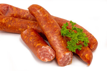 Frisch zubereitete Würstchen aus Schweinefleisch: "Pfefferbeißer"