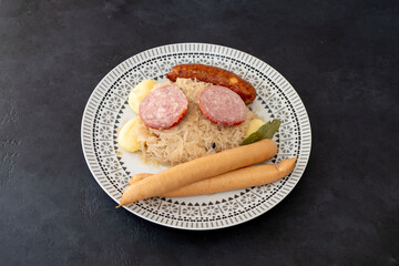 Tradiional Alsacian food from Strasbourg, France