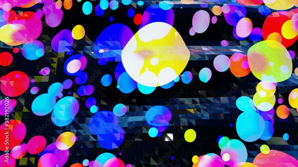 Poster abstract looped background of shiny glossy surface like wavy transparent liquid with rainbow color c