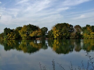 Reflets d'automne sur la Saône.