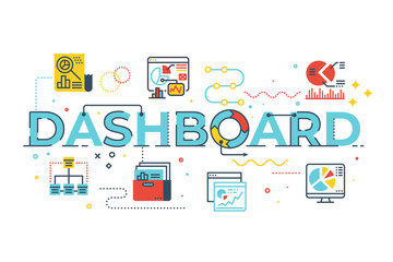 Dashboard word illustration