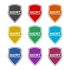 Fototapeta premium Most popular sign icon, color set