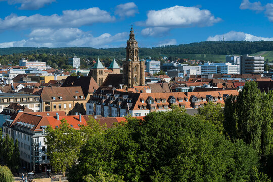 Blick &uuml;ber Heilbronn nach Osten