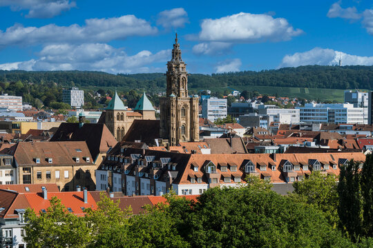Blick &uuml;ber Heilbronn nach Osten
