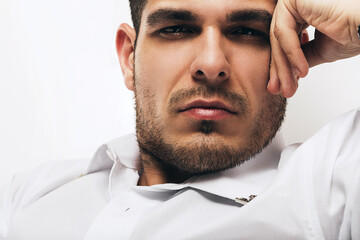 Obraz premium portrait of handsome brown eyed man