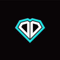 O O initial letter with unique diamond style logo template vector