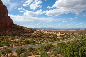Drive through the beautiful landscape of Arches National Park