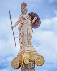 Athena statue, the ancient Greek goddess of knowledge and wisdom