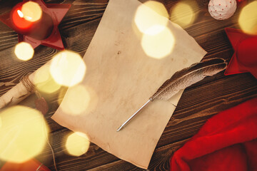 Writing a letter to Santa composiiton in vintage style