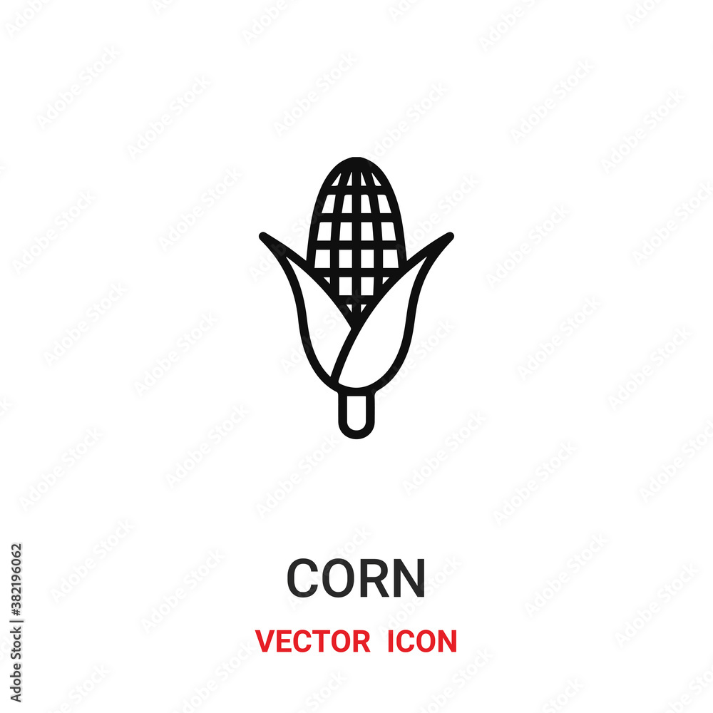Poster corn icon vector symbol. corn symbol icon vector for your design. modern outline icon for your websi